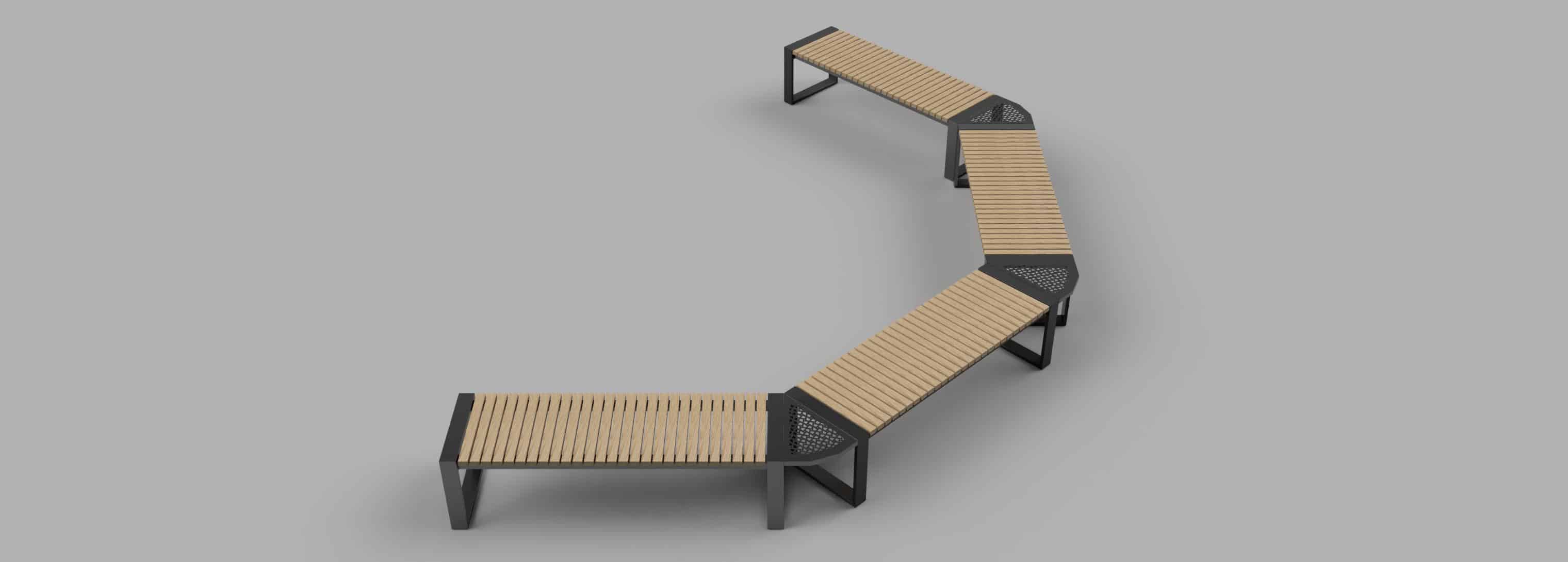 Metaliniai Suolai su medžio apdaila